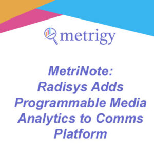 MetriNote - Radisys Adds Programmable Media Analytics to Comms Platform